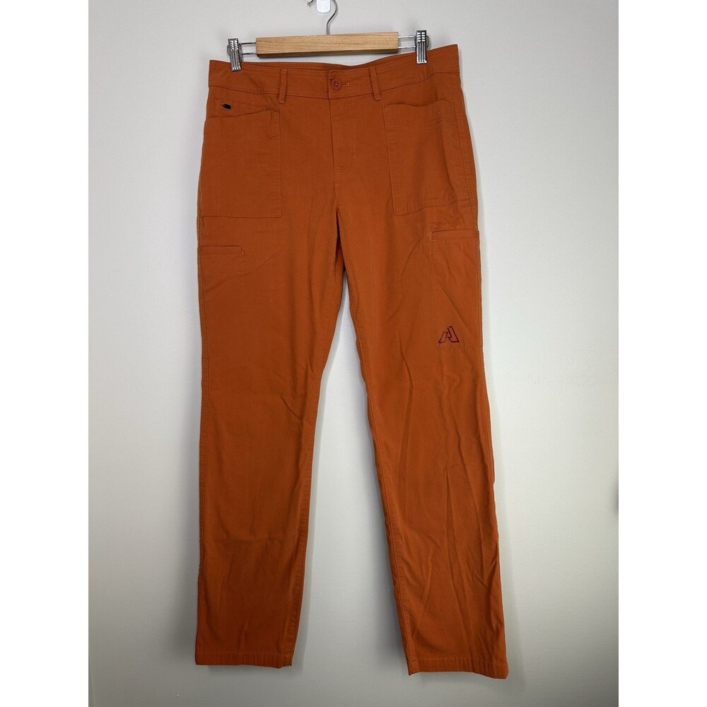 Eddie Bauer Pants First Ascent Women 8 Orange Cargo Camping Hiking Outdoor